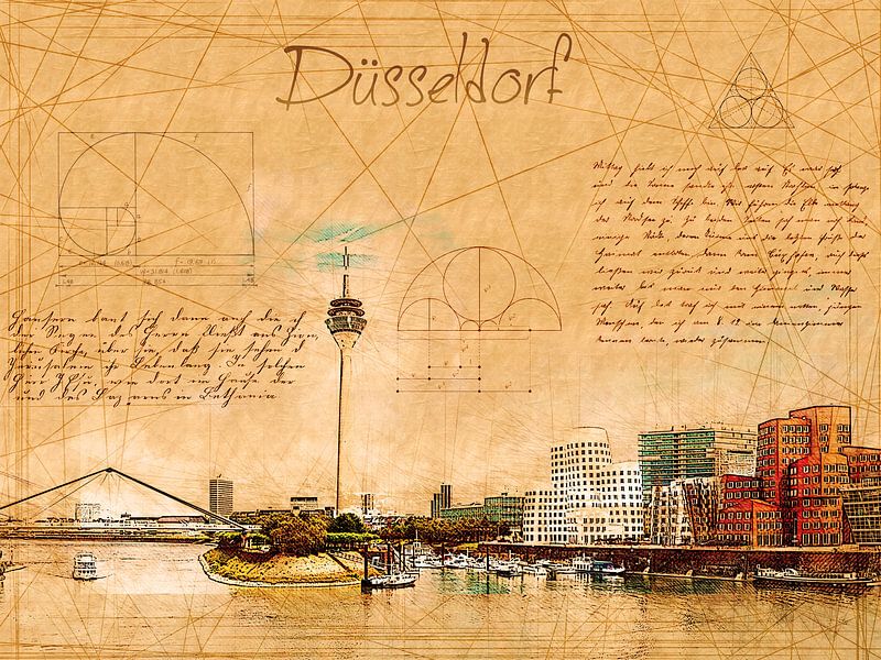 Düsseldorf von Printed Artings