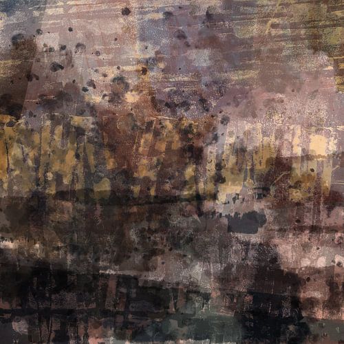 Op de natuur geïnspireerde moderne abstracte botanische kunst. Heide in oktober.