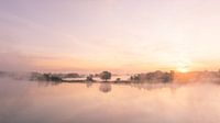 nebliger Sonnenaufgang