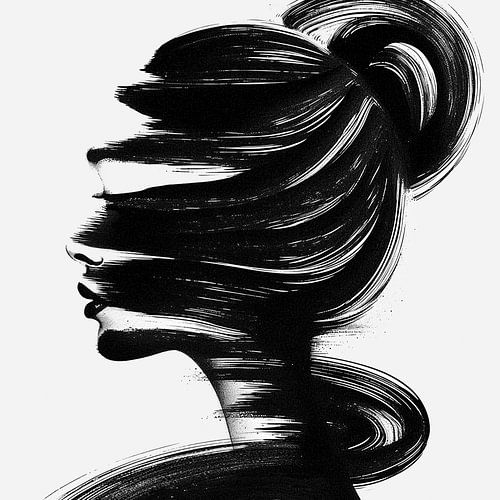 Contours fluides en noir et blanc