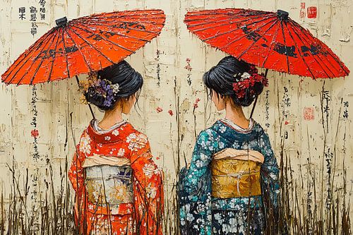 schilderachtige japanse kunst geisha