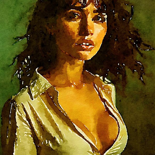 Sinnliches Porträt einer Frau Ölgemälde von The Photo Artist