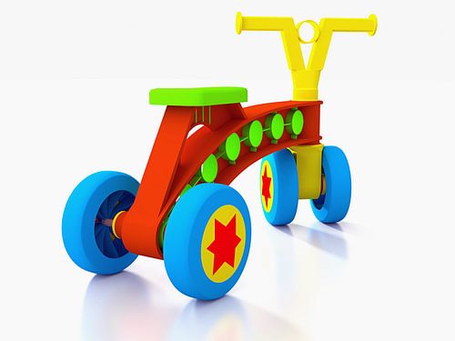 Kinder speelgoed fiets op vier wielen