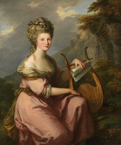 Portrait of Sarah Harrop (Mrs. Bates) as a Muse, Angelika Kauffmann by Masterful Masters