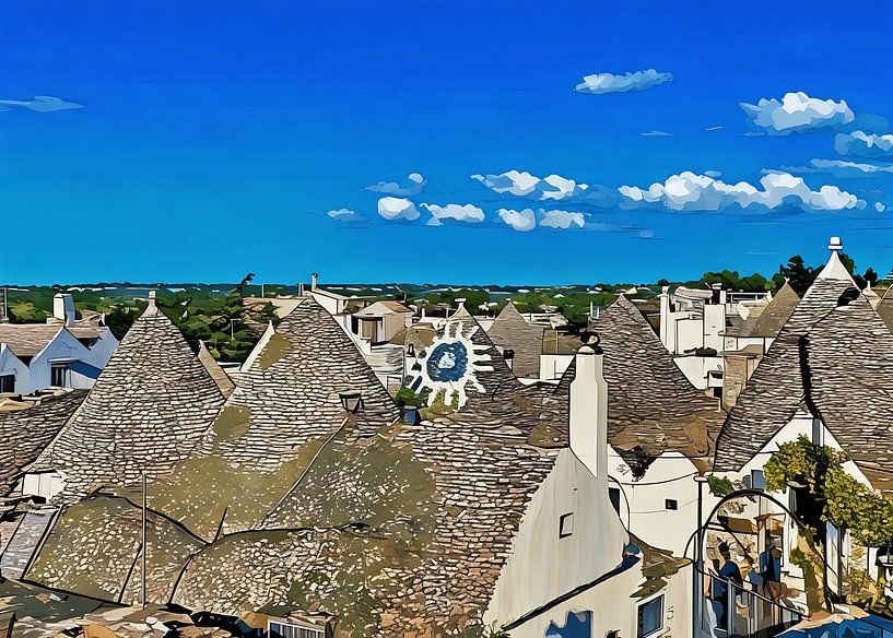 Trulli Huizen in Italië van Sergio Pazzano