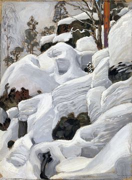 Akseli Gallen-Kallela, Die Luchshöhle (ohne Fußabdrücke), 1906
