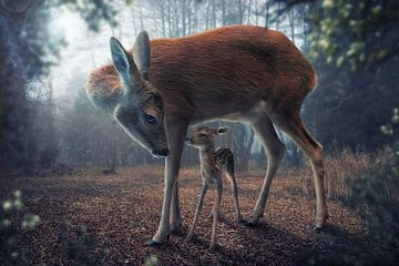 Mother and Fawn, John Wilhelm by 1x