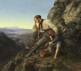 Karl Friedrich Lessing.The thief and his child