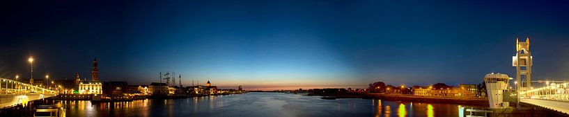 Sonnenuntergang am Fluss IJssel in Kampen von Sjoerd van der Wal Fotografie