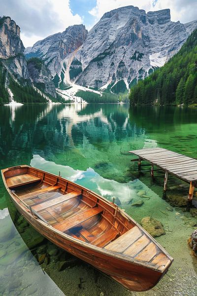 Mountain lake in the Dolomites by Poster Art Shop