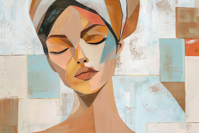 Abstrakte Malerei Frau von Poster Art Shop