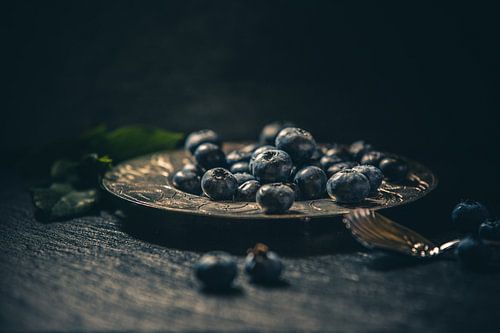 Une poignée de myrtilles