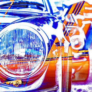 Kleurrijke Porsche Targa kunst