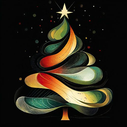 Weihnachtsbaum | Bunter abstrakter Weihnachtsbaum