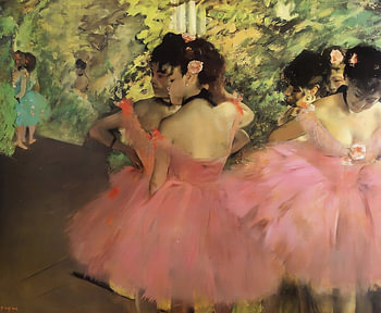 Trio de ballerines roses