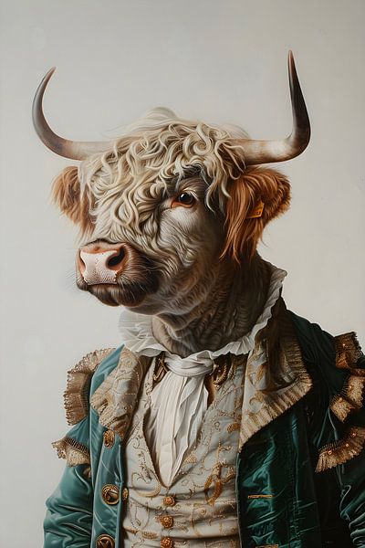 Schotse Hooglander Portret van But First Framing