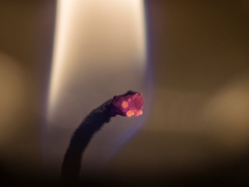 Incandescent Wick Close Up by Mr White Takes Pictures