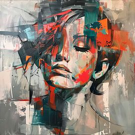 absurdes abstraktes Frauenporträt