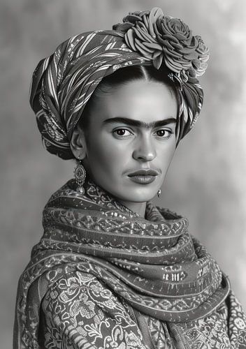 Frida Poster Black and White