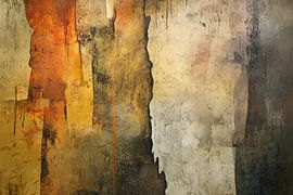 Texture abstraite dans des tons ocres - Art mural industriel sur Eva Lee