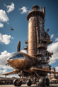 Steampunk - Vliegmachine - Vliegende toren van Stanley Hinz