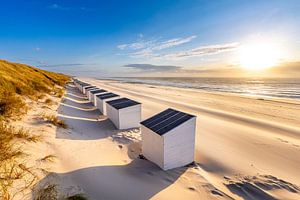Plage de Domburg avec les maisons de plage