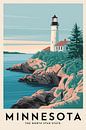 Minnesota Vintage Reisposter van Poster Art Shop thumbnail