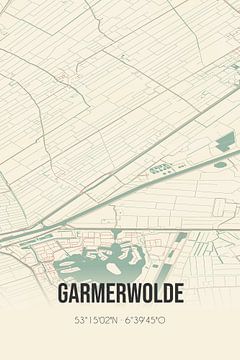 Carte ancienne de Garmerwolde (Groningen) sur Rezona