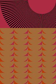 Retro 70s art. Abstract geometric pattern no. 14 by Dina Dankers