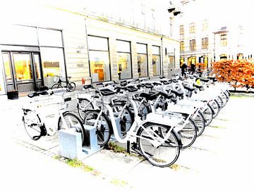 Bicycles For Hire Copenhagen by Dorothy Berry-Lound