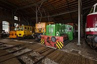 Diesellocs in Locloods Spoorweg museum Schwarzenberg van Rob Boon thumbnail