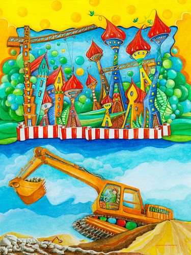 Bagger Stadt - Baustelle