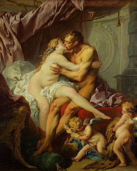 François Boucher - Hercules en Omphale van 1000 Schilderijen