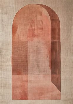 Organic art on natural linen