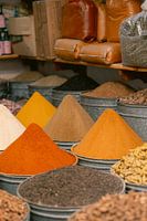 The spice towers in the Moroccan market | Morocco | travel photography