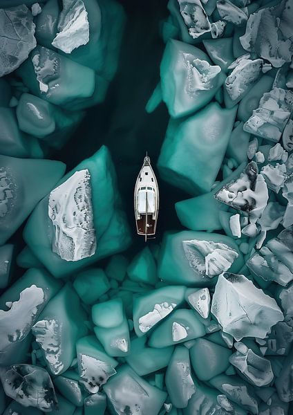 Arktischer Luftblick von fernlichtsicht