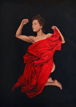 Woman in red