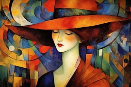 Porträt mit Hut 113.34 von Blickfänger Gemälde