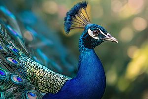 Blauer Pfau (Pavo cristatus)