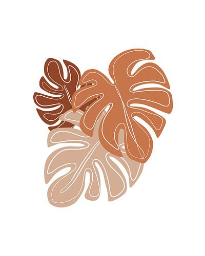 Feuilles dans les tons rouges