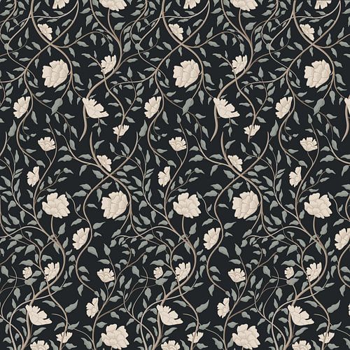 Bouquet of flowers - Black