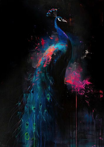 Painting Peacock Neon