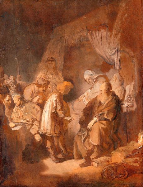 Joseph erzählt seine Träume, (vermutlich nach) Rembrandt van Rijn von Rembrandt van Rijn