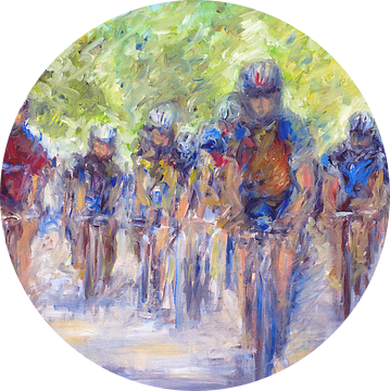 Wielrenners onder de platanen, Tour de France van Paul Nieuwendijk