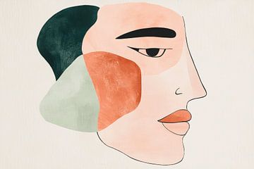 Face of colours - modern art by Poster Art Shop