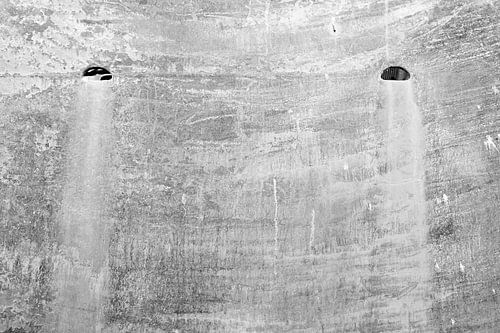 Minimalisme Kunst Fotografie Roestige Scheepswand Zwart-Wit