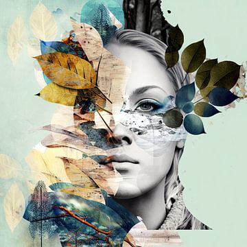 Frauenporträt-Collage #07 von Vlindertuin Art