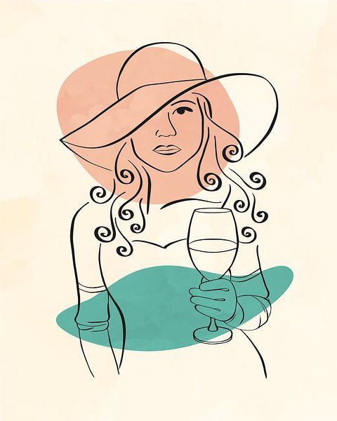 Op het strandfeest minimalistisch portret van Tanja Udelhofen