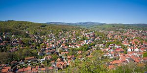 Blick auf Wernigerode und den Brocken