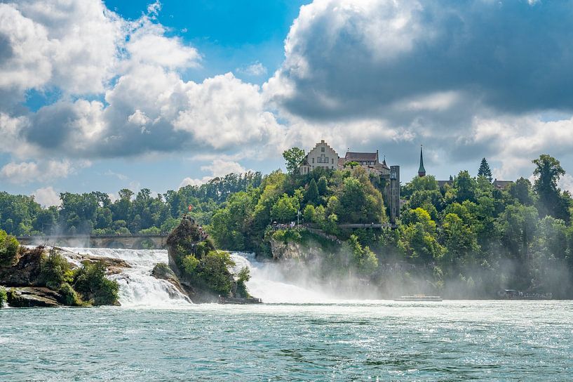 Rheinfall Wasserfall im Fluss Rhein Panoramablick von Sjoerd van der Wal Fotografie